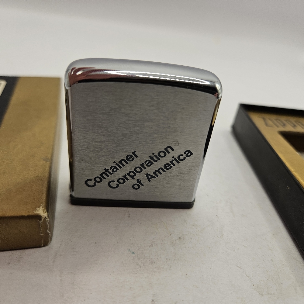 Vintage Zippo Advertising Rule Container Corporation Of America Tape Measure. 